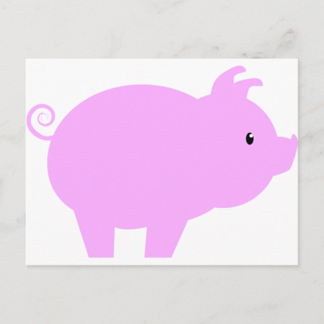 Cartão Postal Silhouette de Piglet (Frente)