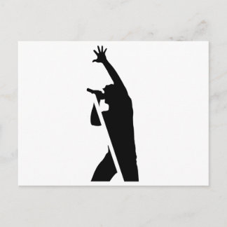 Cartão Postal Silhouette vocalista