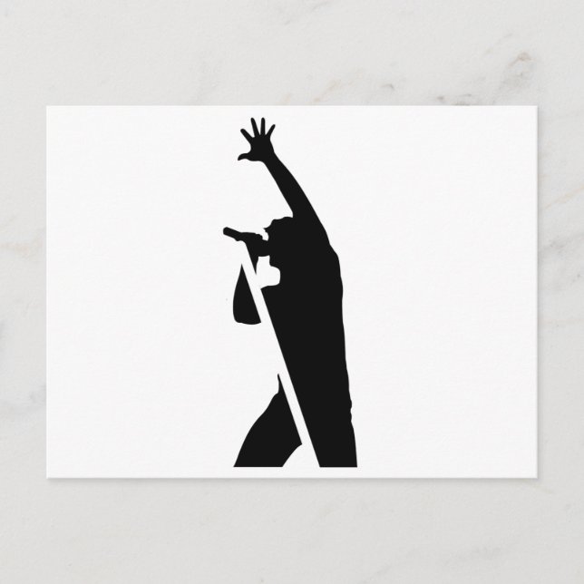 Cartão Postal Silhouette vocalista (Frente)