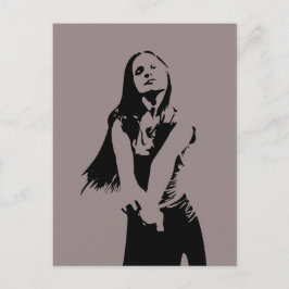 Cartão Postal Silhout Black Dancing Girl