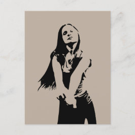 Cartão Postal Silhout Black Dancing Girl