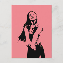 Cartão Postal Silhout Black Dancing Girl