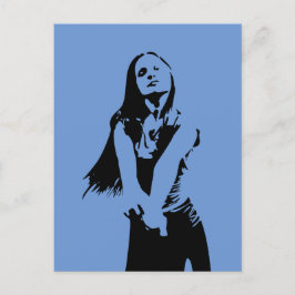 Cartão Postal Silhout Black Dancing Girl