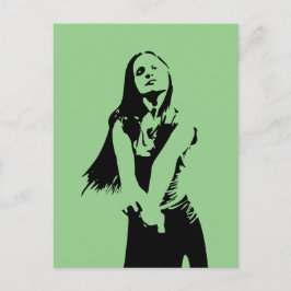 Cartão Postal Silhout Black Dancing Girl