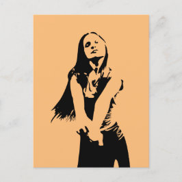 Cartão Postal Silhout Black Dancing Girl