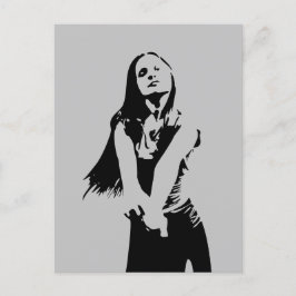 Cartão Postal Silhout Black Dancing Girl