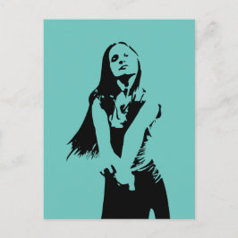 Cartão Postal Silhout Black Dancing Girl