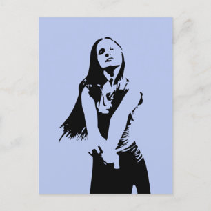 Cartão Postal Silhout Black Dancing Girl