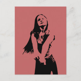 Cartão Postal Silhout Black Dancing Girl