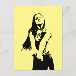 Cartão Postal Silhout Black Dancing Girl