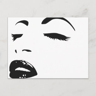 Cartão Postal silhueta de beleza (maior)