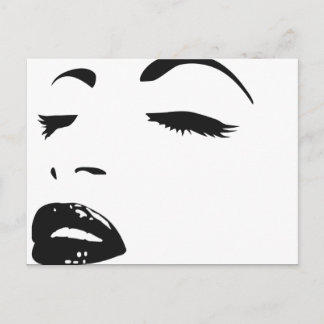 Cartão Postal silhueta de beleza (maior)