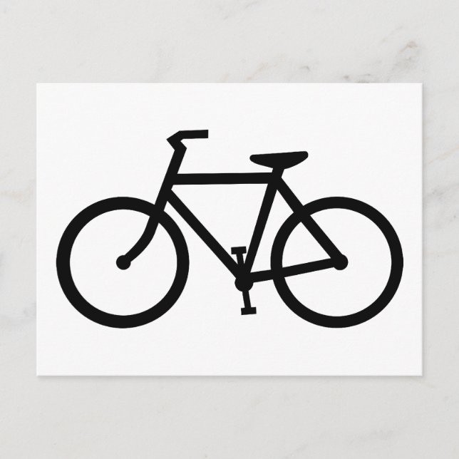 Cartão Postal silhueta de bicicleta (Frente)