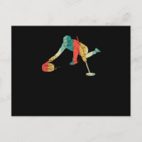 Silhueta de Curling Patinadores Deslizando no Gelo