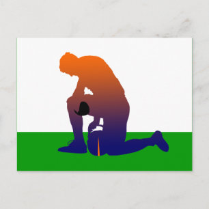 Cartão Postal silhueta de jogador de futebol