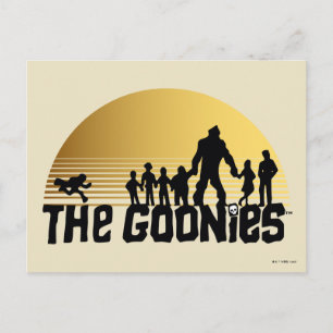 Cartão Postal Silhueta Gráfica do Pôr do Sol dos Goonies