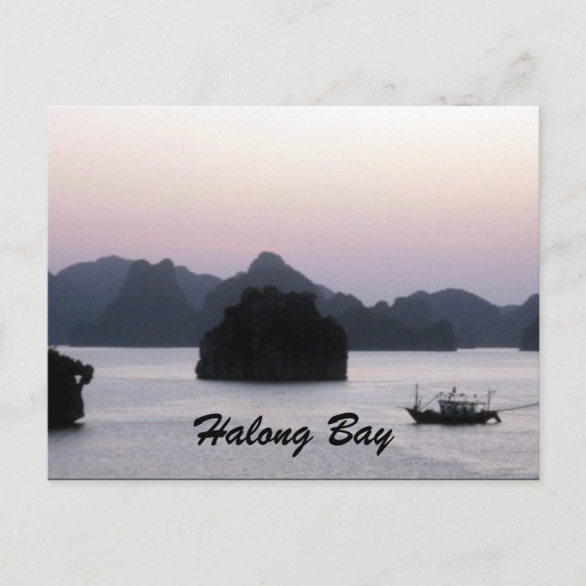 Cartão Postal silhueta halong (Frente)