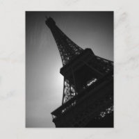 Silhueta Torre Eiffel Branca Negra em Paris