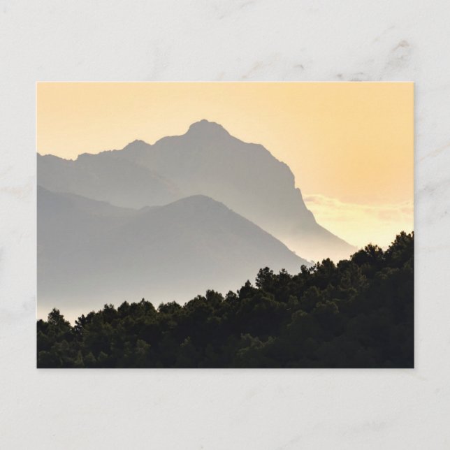 Cartão Postal Silhuetas das montanhas (Frente)