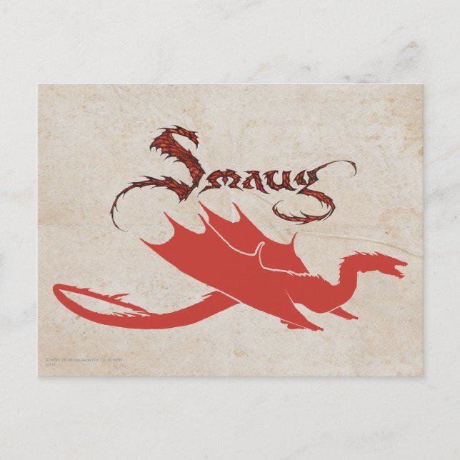 Cartão Postal Silhuette e nome SMAUG™ (Frente)