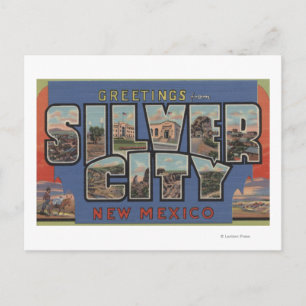 Cartão Postal Silver City, Novo México - Cenas de Letras Grandes