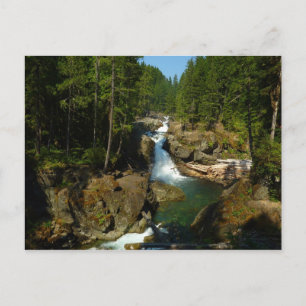 Cartão Postal Silver Falls no Parque Nacional do Monte Rainier