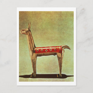 Cartão Postal Silver Llama Figurine, do Peru, após 1438