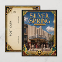 Silver Spring Maryland Arte Deco Vintage Idade Dou