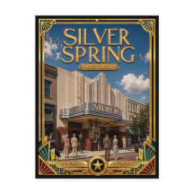 Silver Spring Maryland Arte Deco Vintage Idade Dou