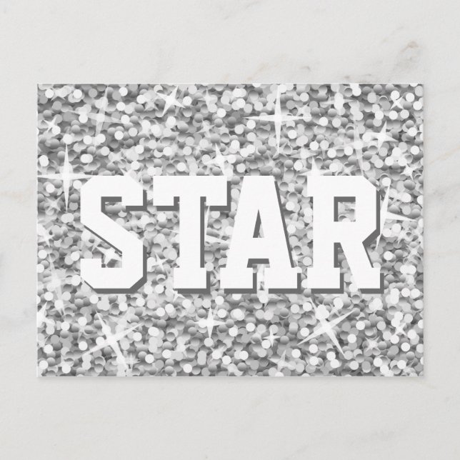 Cartão postal "Silver" 'STAR' Glitz (Frente)