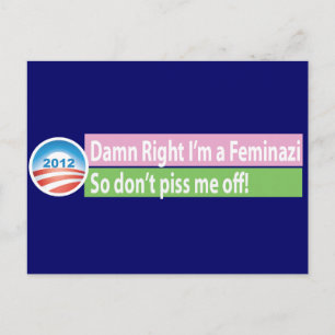 Cartão Postal Sim, eu sou uma Feminazi!