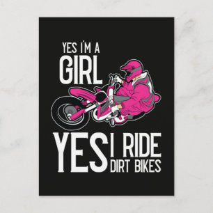 Cartão Postal Sim, eu sou uma garota Sim, eu ando de moto de ter