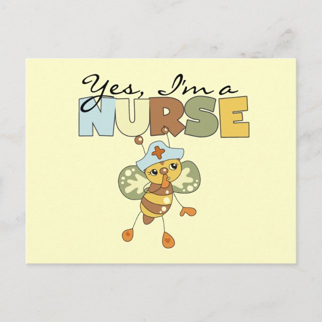 Cartão Postal Sim, sou uma Enfermeira T-shirts e presentes (Frente)