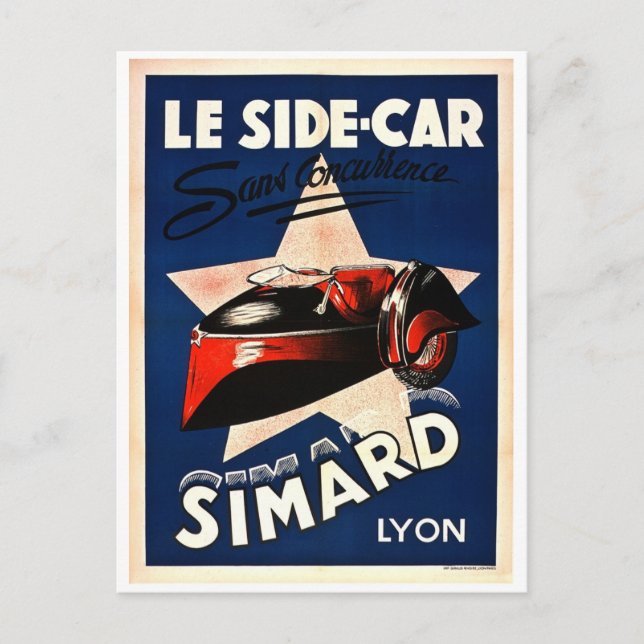 Cartão Postal Simard - Le Side Car (Frente)