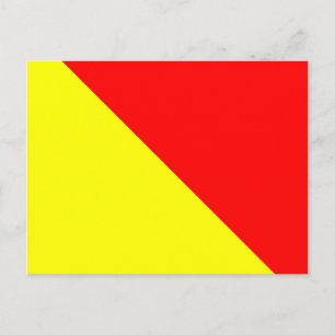 Cartão Postal Símbolo alfabético náutico - Letra O