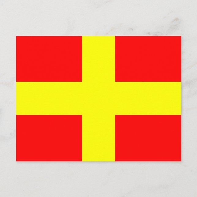 Cartão Postal Símbolo alfabético náutico - Letra R (Frente)