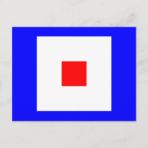 Cartão Postal Símbolo alfabético náutico - Letra W