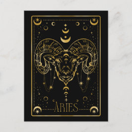 Cartão Postal Símbolo Aries zodiac
