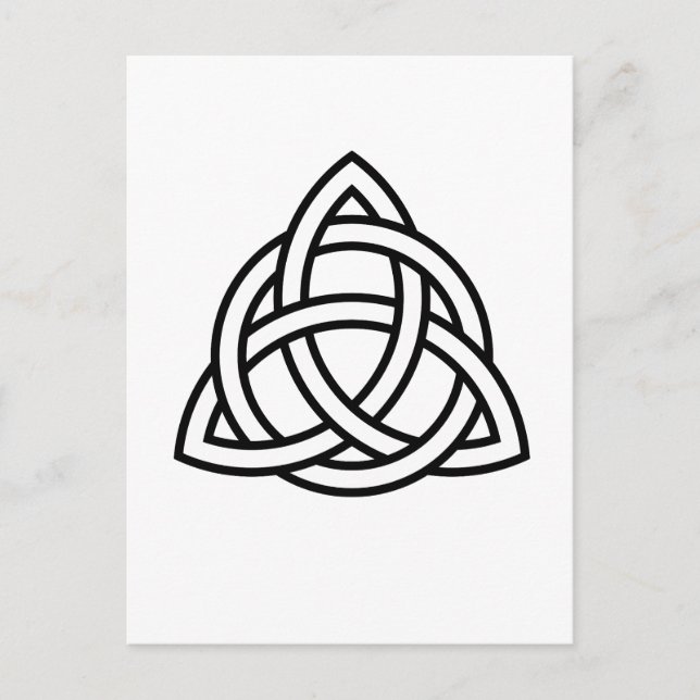 Cartão Postal Símbolo Celtic Trinity Knot Triquetra Wicca (Frente)
