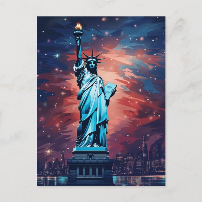 Cartão Postal Símbolo da Independência Americana #2 (Frente)