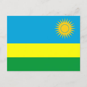 Cartão Postal símbolo da nação de bandeira do país ruanda