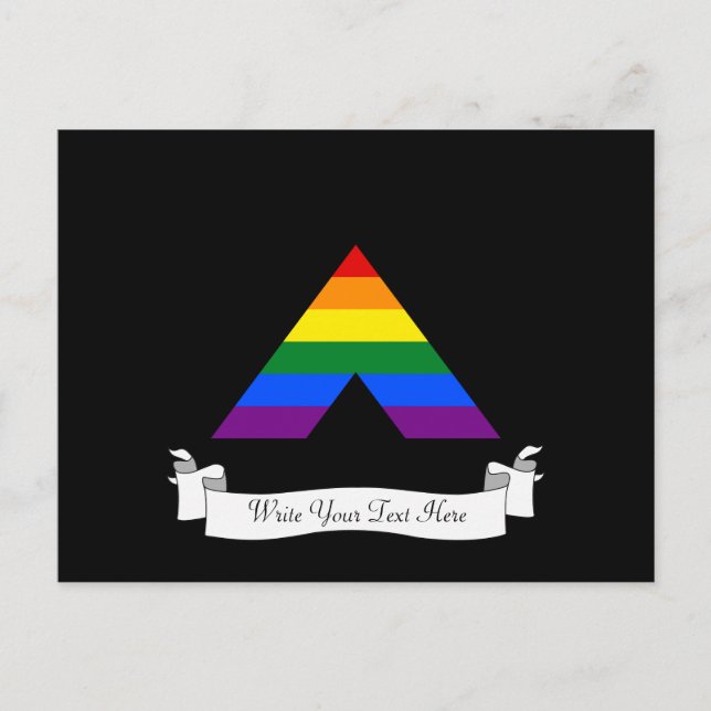 Cartão Postal Símbolo da pirâmide do hetero LGBT (Frente)