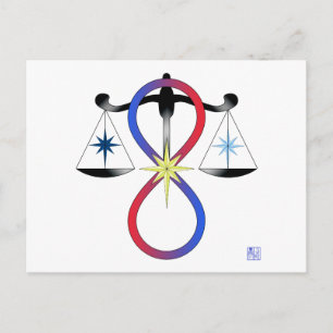 Cartão Postal Símbolo de Deus da Unidade Religiosa Espiritualida