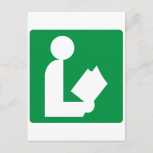 Cartão Postal Símbolo de Estrada da Biblioteca