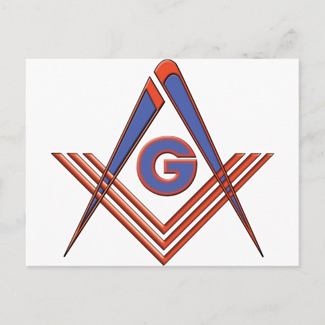 Cartão Postal Símbolo de Freemason (Frente)