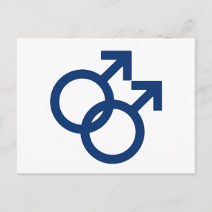 Cartão Postal Símbolo de gênero MLM Gay Men