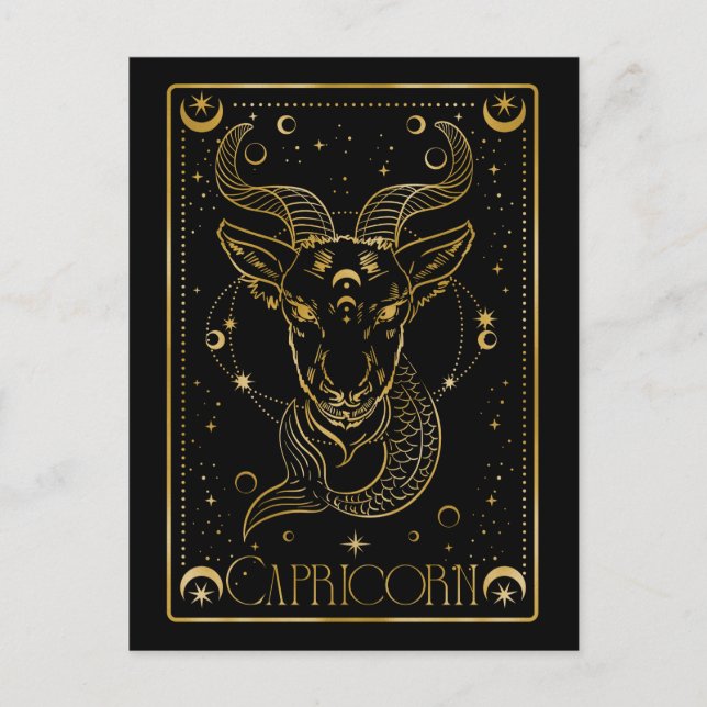 Cartão Postal Símbolo de ícone zodiaco (Frente)