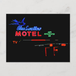 Cartão Postal Símbolo de Motel Blue Swallow, Tucumcari, Novo Méx