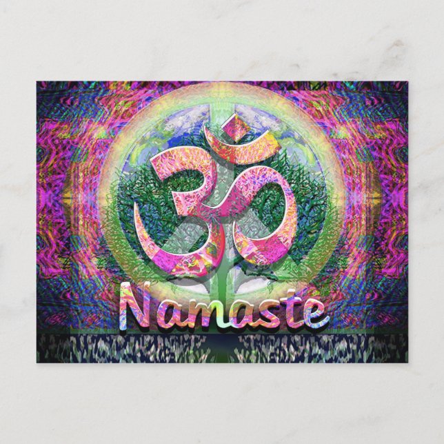 Cartão Postal Símbolo de Paz Namaste (Frente)