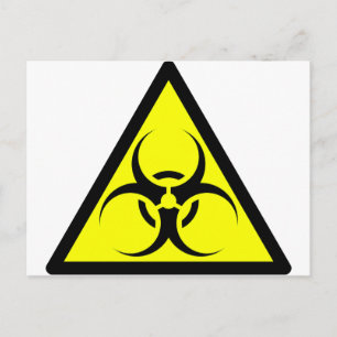 Cartão Postal Símbolo de Risco Biológico ou Símbolo de Risco Bio